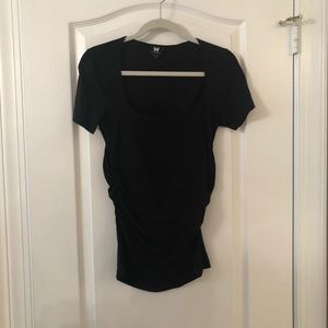 Worth black top with ruching on both sides
